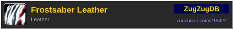 Frostsaber Leather: forum signature banner