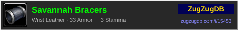 Savannah Bracers: forum signature banner