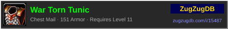 War Torn Tunic: forum signature banner