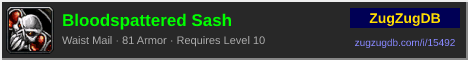 Bloodspattered Sash: forum signature banner
