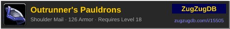 Outrunner's Pauldrons: forum signature banner
