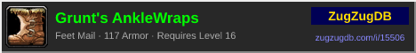 Grunt's AnkleWraps: forum signature banner