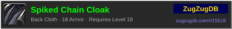 Spiked Chain Cloak: forum signature banner
