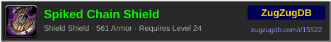 Spiked Chain Shield: forum signature banner