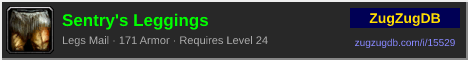 Sentry's Leggings: forum signature banner