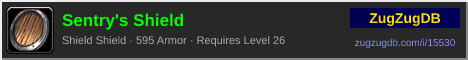 Sentry's Shield: forum signature banner