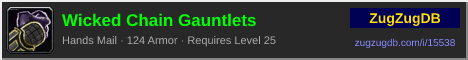 Wicked Chain Gauntlets: forum signature banner