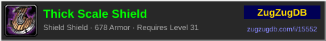 Thick Scale Shield: forum signature banner