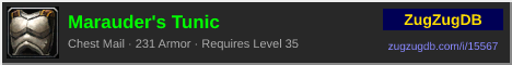 Marauder's Tunic: forum signature banner