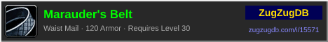 Marauder's Belt: forum signature banner