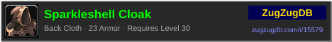 Sparkleshell Cloak: forum signature banner