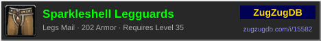 Sparkleshell Legguards: forum signature banner
