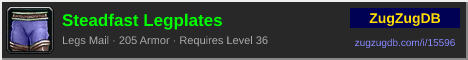 Steadfast Legplates: forum signature banner