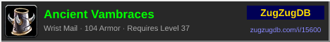 Ancient Vambraces: forum signature banner