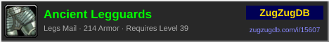 Ancient Legguards: forum signature banner