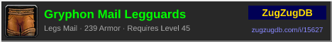 Gryphon Mail Legguards: forum signature banner