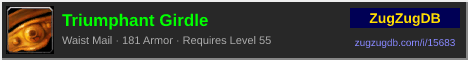 Triumphant Girdle: forum signature banner