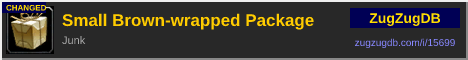 Small Brown-wrapped Package: forum signature banner