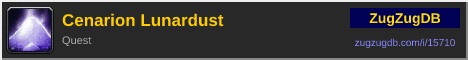 Cenarion Lunardust: forum signature banner