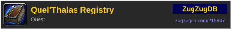 Quel'Thalas Registry: forum signature banner