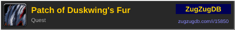 Patch of Duskwing's Fur: forum signature banner