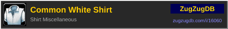 Common White Shirt: forum signature banner