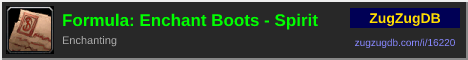 Formula: Enchant Boots - Spirit: forum signature banner