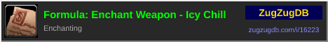 Formula: Enchant Weapon - Icy Chill: forum signature banner