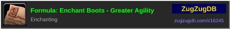 Formula: Enchant Boots - Greater Agility: forum signature banner