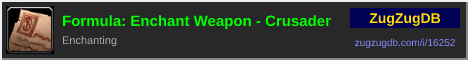 Formula: Enchant Weapon - Crusader: forum signature banner