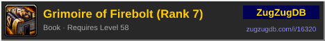 Grimoire of Firebolt (Rank 7): forum signature banner