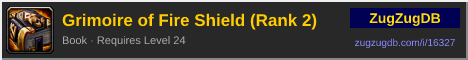 Grimoire of Fire Shield (Rank 2): forum signature banner