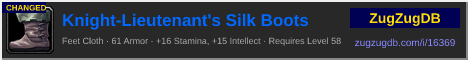 Knight-Lieutenant's Silk Boots: forum signature banner