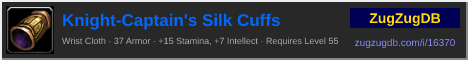 Knight-Captain's Silk Cuffs: forum signature banner