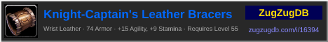 Knight-Captain's Leather Bracers: forum signature banner