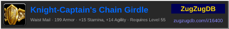 Knight-Captain's Chain Girdle: forum signature banner
