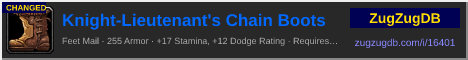 Knight-Lieutenant's Chain Boots: forum signature banner