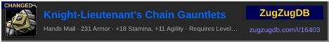 Knight-Lieutenant's Chain Gauntlets: forum signature banner