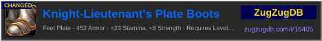 Knight-Lieutenant's Plate Boots: forum signature banner