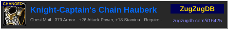 Knight-Captain's Chain Hauberk: forum signature banner