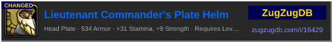 Lieutenant Commander's Plate Helm: forum signature banner