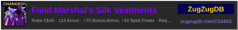 Field Marshal's Silk Vestments: forum signature banner