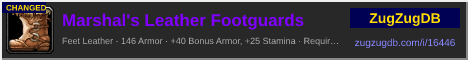 Marshal's Leather Footguards: forum signature banner