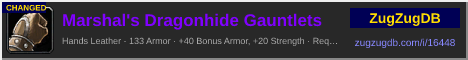 Marshal's Dragonhide Gauntlets: forum signature banner