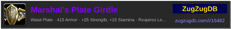 Marshal's Plate Girdle: forum signature banner