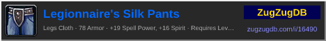 Legionnaire's Silk Pants: forum signature banner