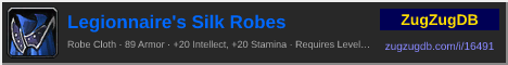 Legionnaire's Silk Robes: forum signature banner