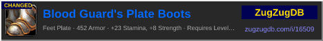 Blood Guard's Plate Boots: forum signature banner