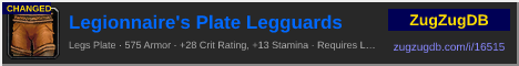 Legionnaire's Plate Legguards: forum signature banner