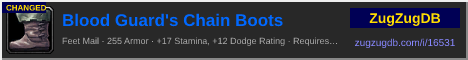 Blood Guard's Chain Boots: forum signature banner